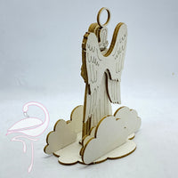3D Holy Communion Girl with guardian angel 70 x 92mm