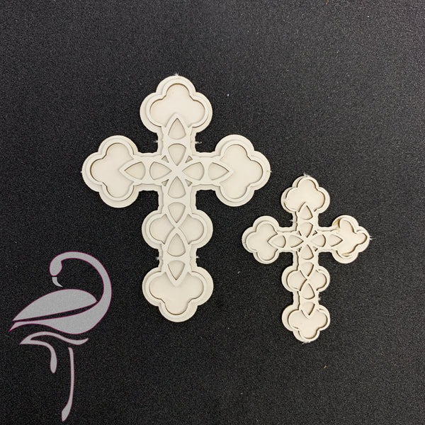 Two layered crosses - set of 2