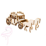 3D Horse & Carriage - 92 x 35 x 22mm - cardboard 1.5mm thick