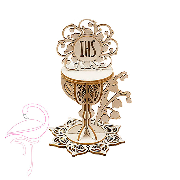 3D Holy Communion Chalice with Lillies