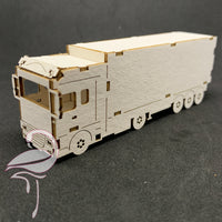 3D Truck - 105 x 26 x 40mm - cardboard 1.5mm thick
