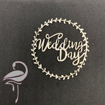 Round frame Wedding Day - 143 x 93mm - cardboard 1.5mm