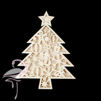 Shaker Christmas Tree Large: 90 x 116mm - Cardboard 1.5mm thic