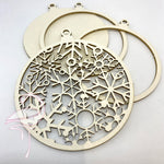 Set of 2 round Christmas bauble shakers - 1.5mm cardboard - 82 x 70mm