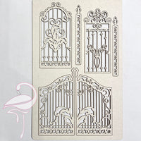 Set of 3 intricate gates - Leaf of largest gate