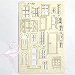 Set of 21 windows and doors - 1.5mm cardboard