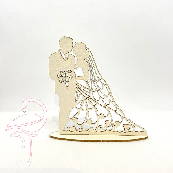 3D Wedding couple - 1.5mm cardboard - 90 x 90mm