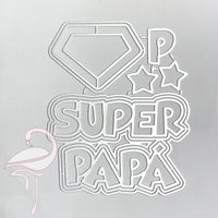 Die - Super Papa` - Italian Words - 125 x 85mm
