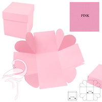 Exploding Box Pink 15cm - Heart - 230gsm