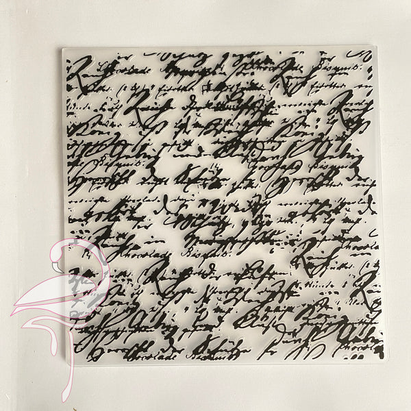 Embossing Folder - Handwriting - Size 150 x 150mm