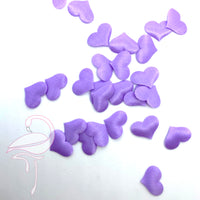 Padded Fabric Heart Lilac 20mm x 20pcs