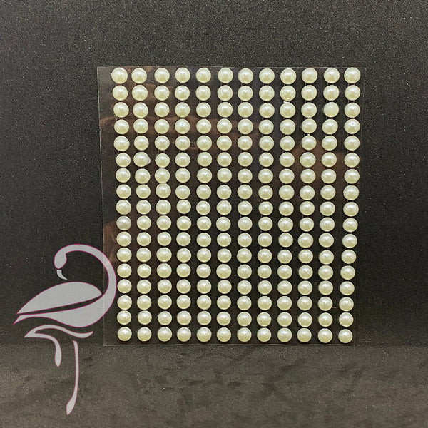 Self-Adhesive Ivory Imitation Pearls (Acrylic) 5mm (196pc)