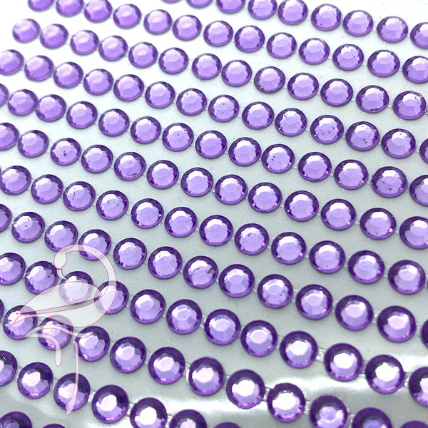 Self-Adhesive Rhinestones - 3mm Light purple