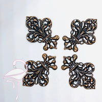 Metal Fleur de Lys - Bronze x 4 pieces