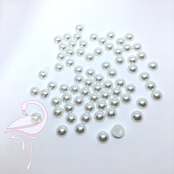Flatback imitation pearls ivory - 8mm x 50pcs