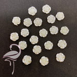 Flat back pearl resin rose 12 x 12mm x 20pcs