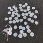 Resin Flatback Pearlescent White 10mm x 50 pcs