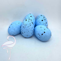 Easter Eggs 30 x 40mm polystyrene - Pack of 5 - Blue