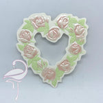 Floral Hearts - Paper, pink and mint, pearlescent