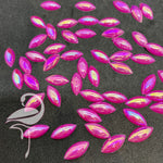 Pearlescent Acryllic Flatback Rhinestones Horse Eye Shape - Fu