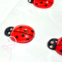 Acyrlic Self-Adhesive Ladybirds - 6 pcs - 19 x 13mm