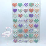 Self-adhesive Felt Hearts (Mixed Pastels)