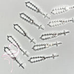 Rosary Beads - Silver 10 x 50mm x 10pcs