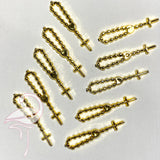 Rosary Beads - Gold 10 x 50mm x 10pcs