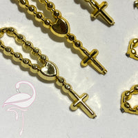 Rosary Beads - Gold 10 x 50mm x 10pcs