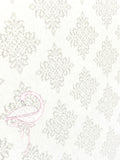 Cardstock 220gsm - textured and pearlescent "Damask" - white