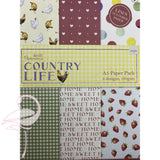 Papermania A5 Linen Textured paper pack - 'Country Life'