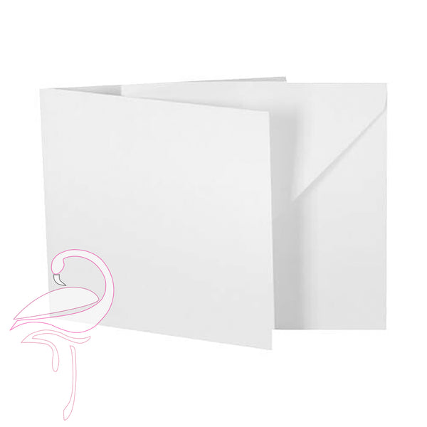 White Cards & Envelopes (Pack of 10) - 8 x 8 - 300gsm