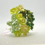 Quality mulberry paper cherry blossoms shades of green 10mm
