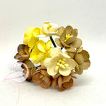 Quality mulberry paper cherry blossom shades of brown 25mm