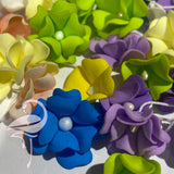 Handmade Foamiran flowers with stamen x 50 pcs