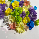 Handmade Foamiran flowers with stamen x 50 pcs