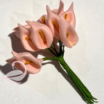 Calla Lilly Foam Flowers - Peach 38mm x 12pcs