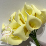 Calla Lilly Foam Flowers - Yellow 38mm x 12pcs