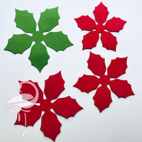 Petals to create poinsiettas - foamiran 0.6mm red & dark green