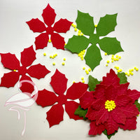 Petals to create poinsiettas - foamiran 0.6mm red & dark green