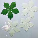 Petals to create poinsiettas - foamiran 0.6mm ecru & dark gree