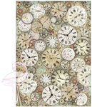 Stamperia Rice Paper A3 - "Lady Vagabond Clock & Mechanism" DFSA3084
