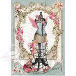 Stamperia Rice Paper A4 - "Mannequin with flowers"