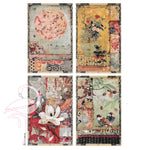 Stamperia Rice Paper A4 - "Japanese Postcards"
