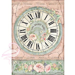 Stamperia Rice Paper A4 - "Clock" DFSA4444