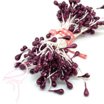 Stamens Pearl Aubergine 3mm - Pack of 100