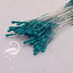 Stamens Matt 2.5mm Teal x 100 pieces