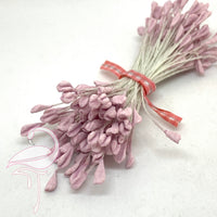 Stamens Matt Heart 3mm Lilac Pink - Pack of 100