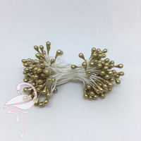 Stamens Pearl Gold 3mm x 100 pieces