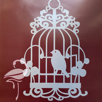 Stencil for mixed media "Bird Cage" - 250 x 250mm